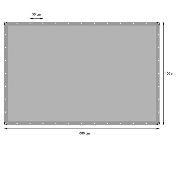 ECD Germany Abdeckplane Gewebeplane mit Ösen 4x6m 24m² 180g/m² Grau aus Polyethylen Schimmelresistent Wasserdicht Reißfest Schutzplane Bootsplane Gartenplane Holzplane Plane für Gartenmöbel Pool Auto