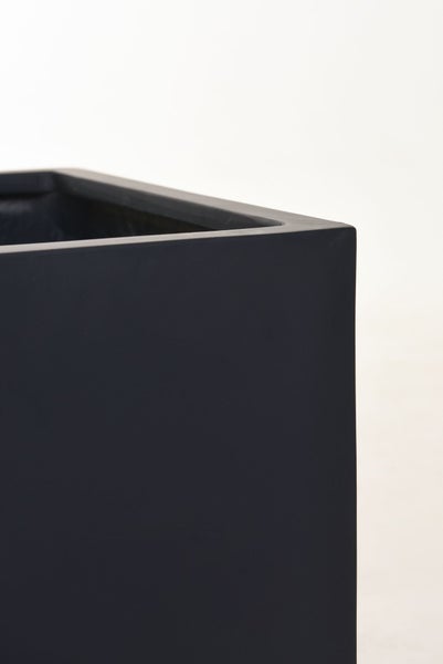 VIVANNO Pflanzkübel BLOCK 45x45x45 cm Fiberglas Anthrazit matt