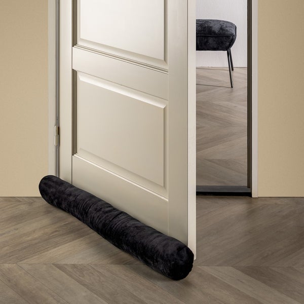 FINN - Zugluftstopper Samt 90x10 cm - Raven - black