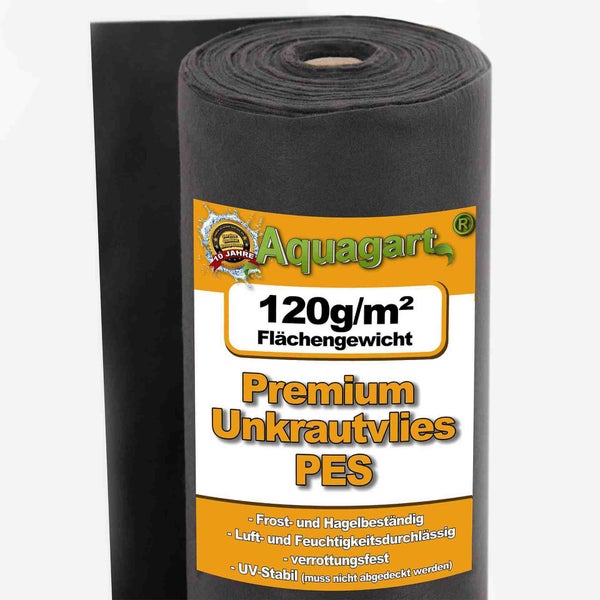 250m² Gartenvlies Unkrautvlies Mulchvlies Bodengewebe Geotexilvlies 120g 1m br.