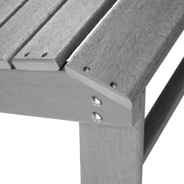 Fußablage tectake Lyn 48 x 48,5 x 38 cm für Gartenstuhl im Adirondack-Stil hellgrau
