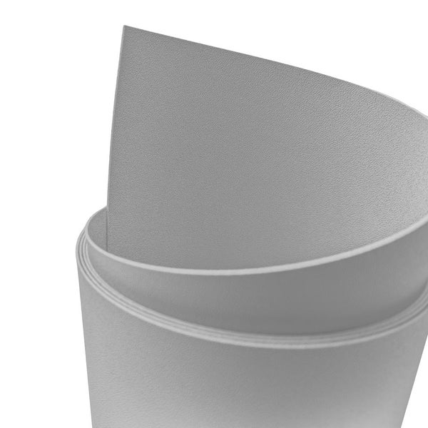 Graue Kunststoffplatte in gerollter Form