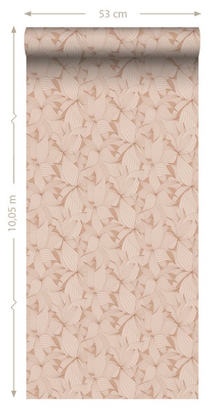 Tapetenrolle mit floralem Muster, 53 cm breit, 10,05 m lang