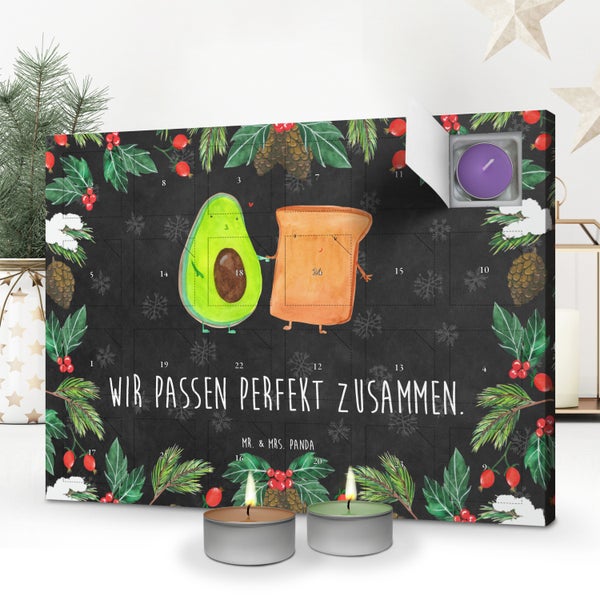 Mr. & Mrs. Panda Duftkerzen Adventskalender Avocado Toast - Schwarz