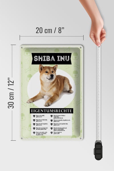 Blechschild Spruch 20x30cm Shiba Inu Eigentumsrechte