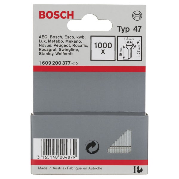 Bosch Logo. 1000 Heftklammern Typ 47