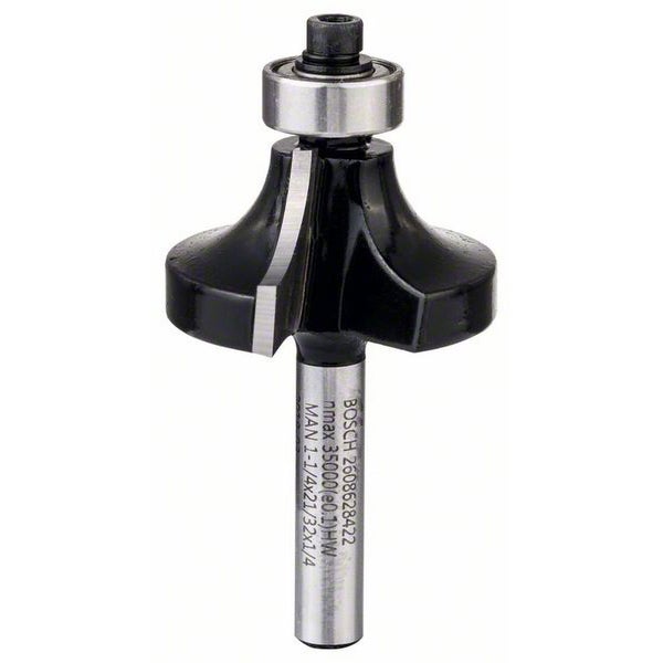 Bosch Abrundfräser 1/4 R1 9,5 mm Ø 31,8 mm L 16,2 mm G 57 mm - 2608628422