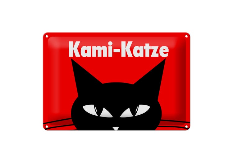 Blechschild Spruch 30x20cm Kami - Katze