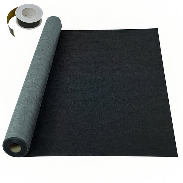 AMF Life Dachunterspannbahn, Dachfolie, Dampfsperre, anthrazit, 1,5 x 50m + 1x Klebeband Schwarz