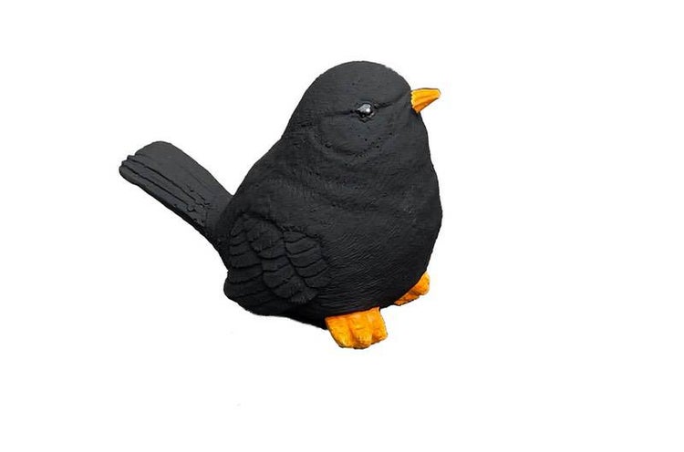 Deko Amsel Gartenfigur aus Kunststein