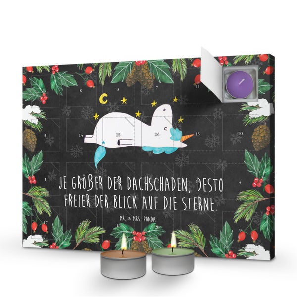 Mr. & Mrs. Panda Duftkerzen Adventskalender Einhorn Sternenhimmel - Schwarz