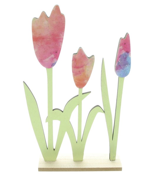 FRANK FLECHTWAREN | Tulpenwiese Bunt, MDF, 19 x 5 x 31 cm