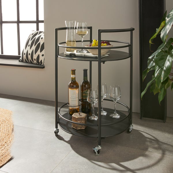 FRANK FLECHTWAREN | Servierwagen Bar, METALL, 50 x 46,5 x 69,5 cm