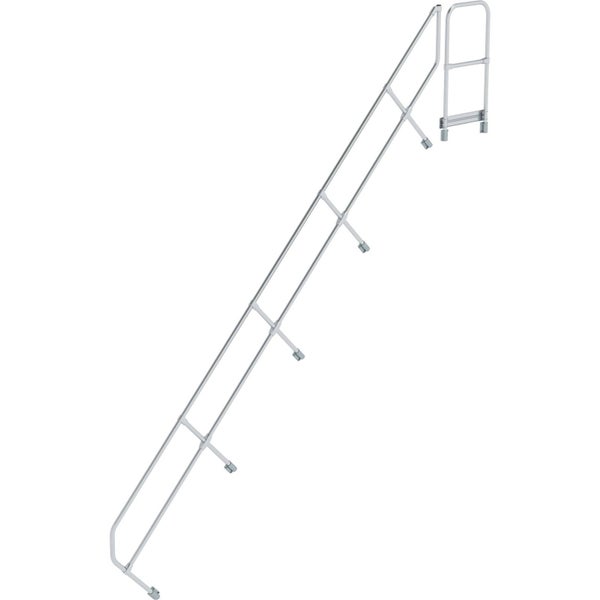 Günzburger Steigtechnik zweiter Handlauf für Treppe mit Plattform 45° mit 17 Stufen - 600517