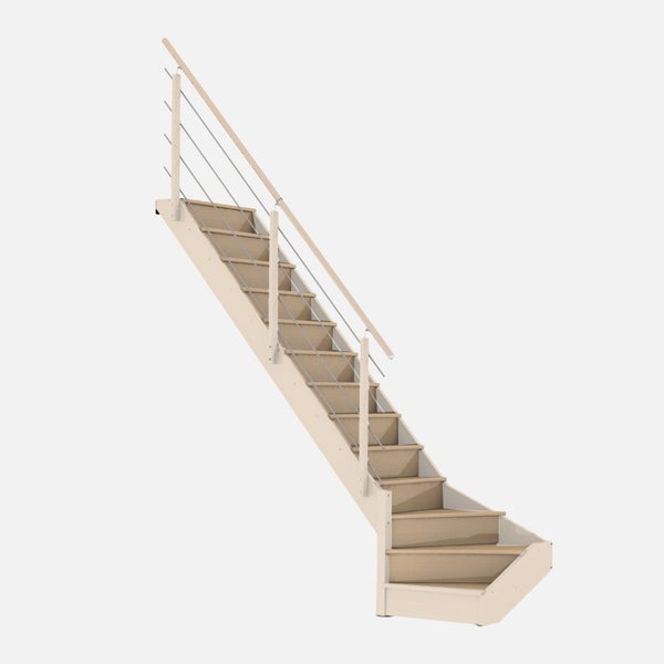 Novah - Setzstufen Treppe 1/4 gewendelt links