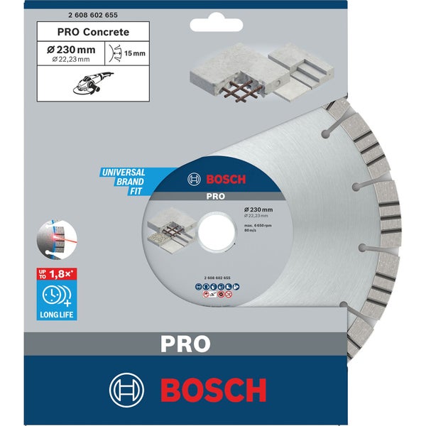 Bosch PRO Concrete Diamanttrennscheibe 230 x 22,23 mm - 2608602655