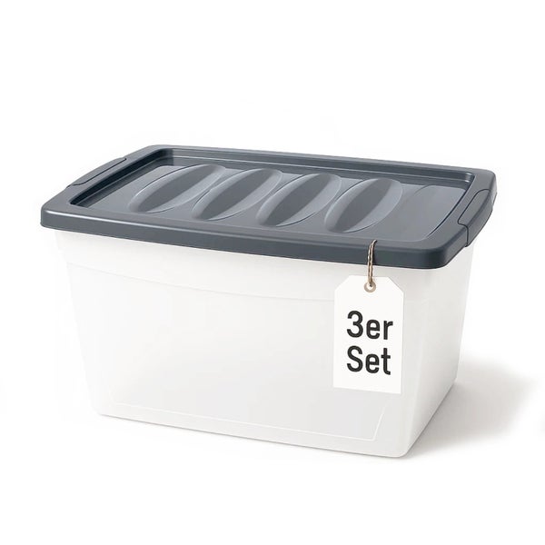 Aufbewahrungsbox im 3er Set mit Deckel