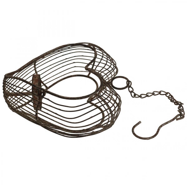 Herzförmiger Hängekorb aus Draht mit Kette und Haken