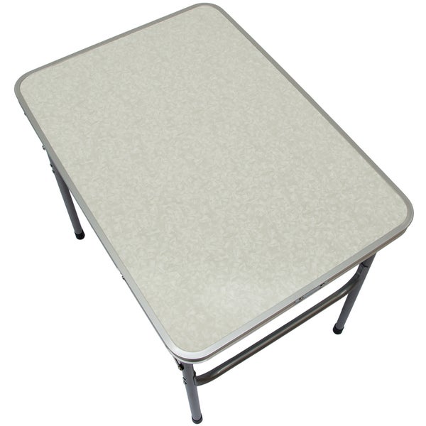 AMANKA klappbarer Campingtisch 80x60x67 cm Leichtgewicht Klapptisch Reisetisch im Kofferformat Hell Grau