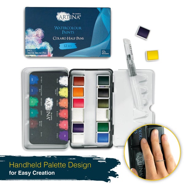 Artina Colaro Aquarell Wasserfarben 12er Set