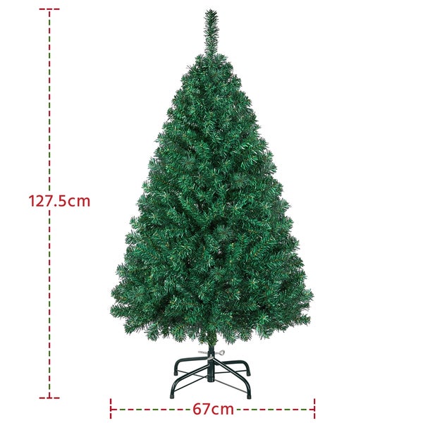 Yaheetech 127,5 cm Künstlicher Weihnachtsbaum mit Faltsystem , Grün