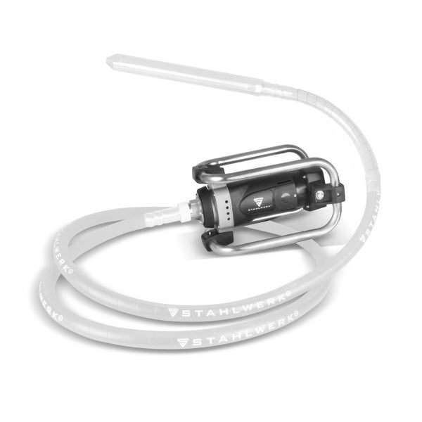 Betonrüttler mit flexiblem Schaft und Tragegestell