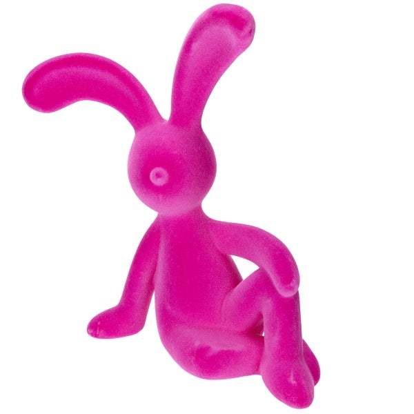 Pinke Bunny-Figur, sitzend