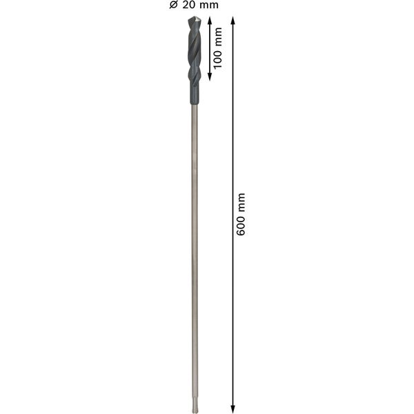 Bosch PRO Wood HSS Installationsbohrer 20 x 100 x 600 mm - 2608597411