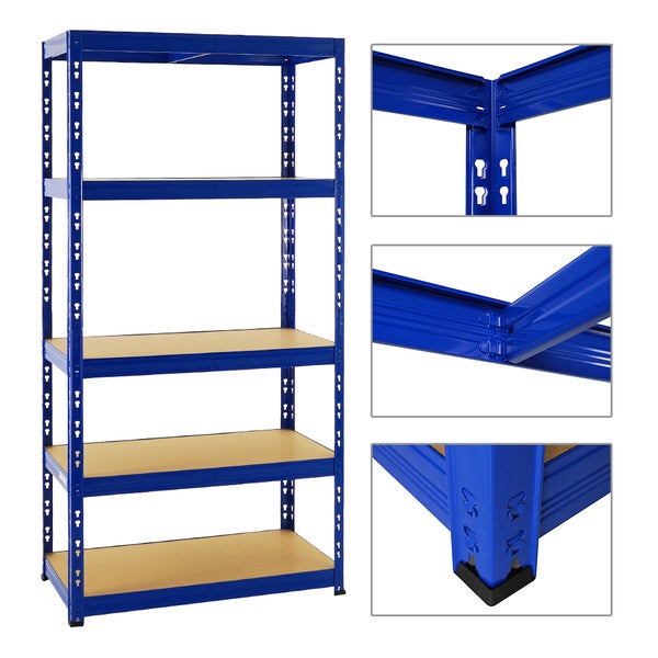 PROREGAL Mega Deal 3x Schwerlastregal Tiger HxBxT 180 x 90 x 45 cm Fachlast 265 kg 5-Ebenen Blau