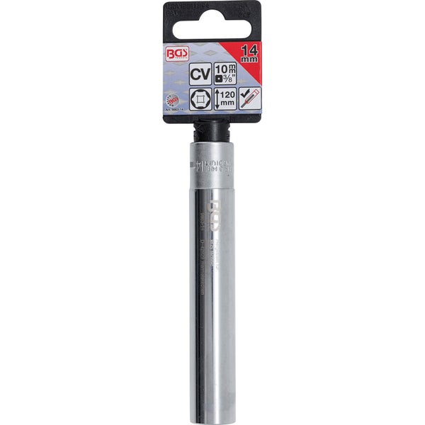 BGS Steckschlüssel-Einsatz Sechskant extra tief Antrieb Innenvierkant 10 mm (3/8) 14 mm - 9863-14