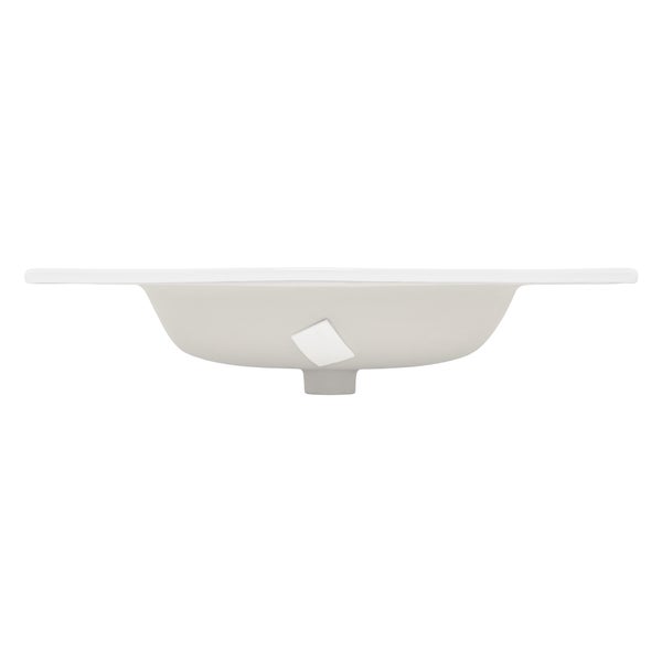 ML-Design Waschbecken aus Keramik Weiß 71x16,5x46 cm Eckig, Einbauwaschbecken mit Hahnloch und Überlauf, Aufsatzwaschbecken Einbauwaschtisch Waschschale Waschplatz Handwaschbecken, für das Badezimmer