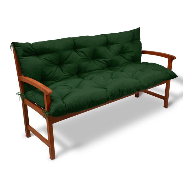 Beautissu Flair BR Bankauflage 180x50cm Dunkelgrün