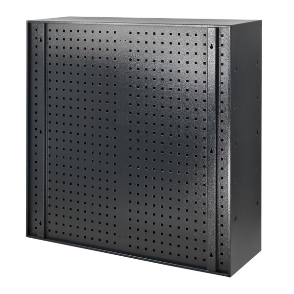 PROREGAL Werkzeugwandschrank mit 2 Türen 4 Fachboden HxBxT 10 x 10 x 3 cm Anthrazitgrau Lichtgrau