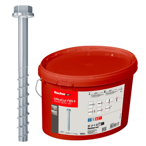 Fischer UltraCut FBS II Betonschraube im Eimer, 10x70 mm