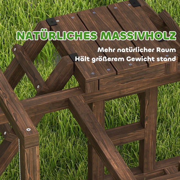 Detailansicht des Holzhauses für den Garten mit solidem Holz