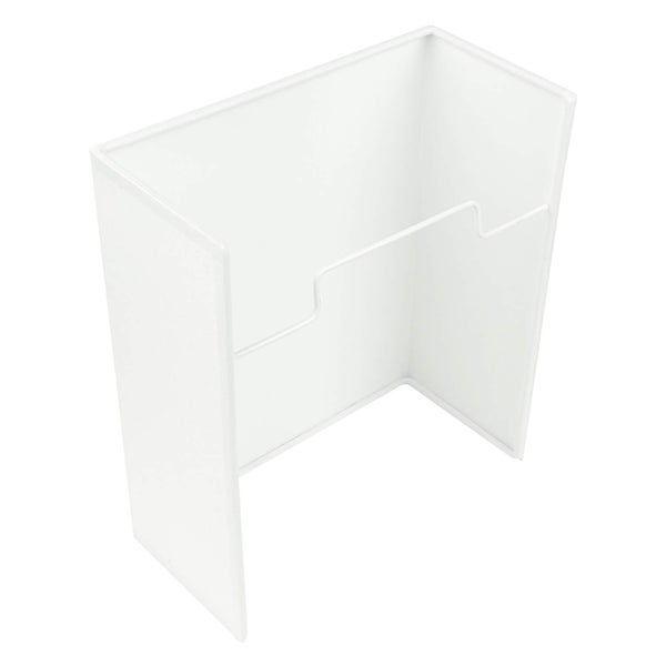 Weißer Briefkasten aus Metall mit Zeitungsfach