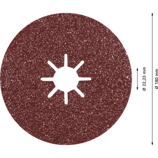 Eine Person mit Schutzhandschuhen montiert eine Schleifscheibe an einem Winkelschleifer mit X-Lock-System.