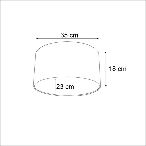 Weiße ovale Leinenlampe 35/23/18