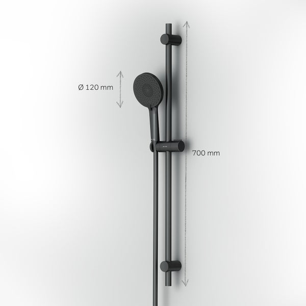 Duschset mit Handbrause Durchmesser 120 Millimeter und Brausestange 700 Millimeter Länge