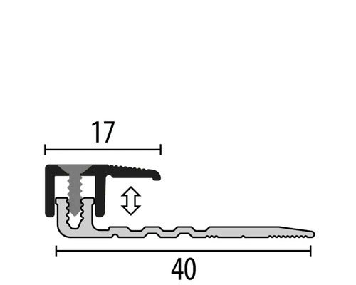 Endprofil 377V Alu eloxiert schwarz 100 cm