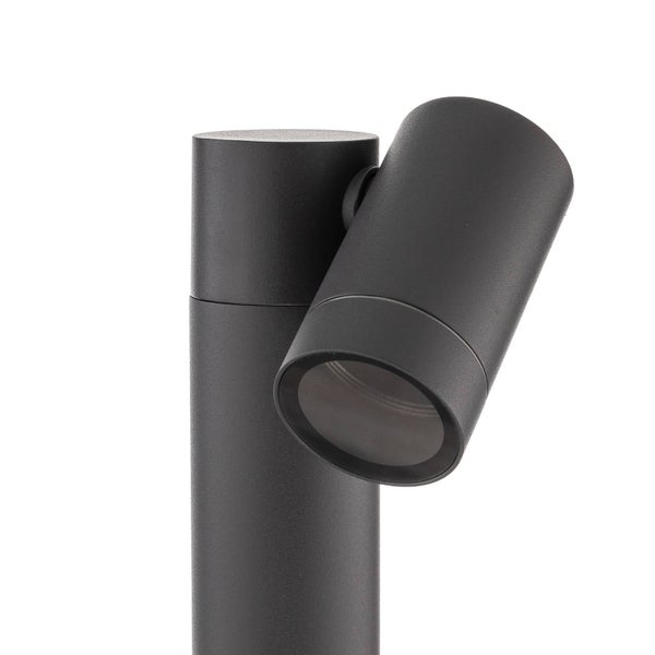 PRIOS Außenleuchte Tulimar (Modern) in Schwarz aus Aluminium (1 flammig, GU10) - Wegeleuchte Pollerleuchte Wegelampe Sockelleuchte