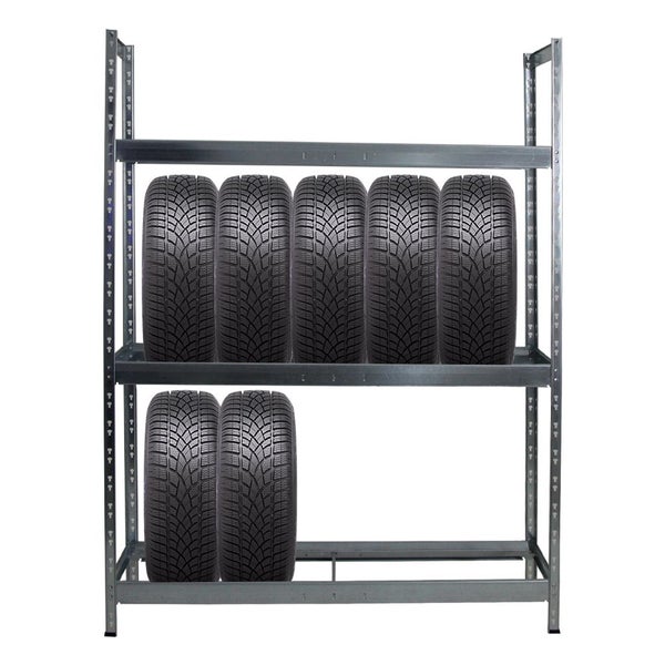PROREGAL Reifenregal Tiger XL HxBxT 200 x 150 x 45 cm bis zu 18 Reifen auf 3 Ebenen Verzinkt