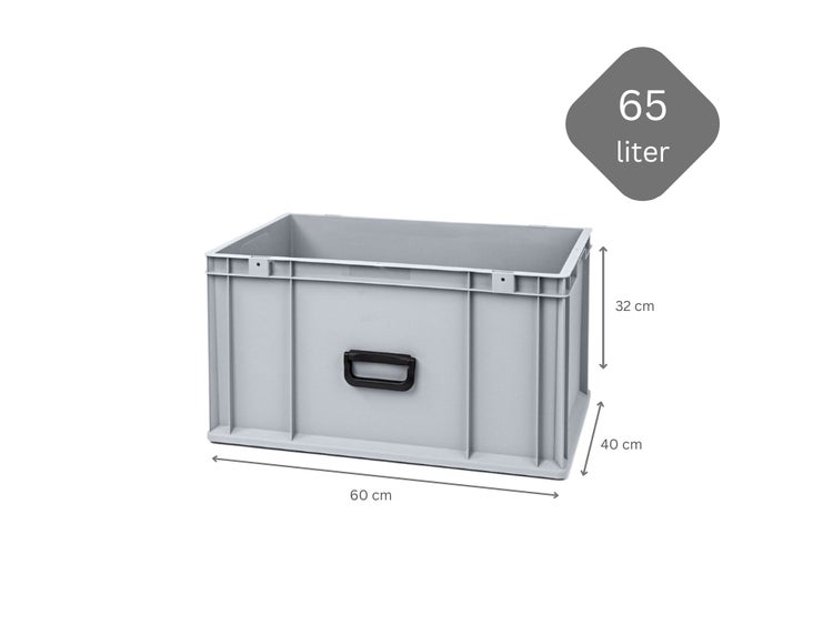 PROREGAL Eurobox Nextgen Portable Uno HxBxT 32 x 40 x 60 cm 65 Liter Eurobehälter Transportbox Transportbehälter Stapelbehälter