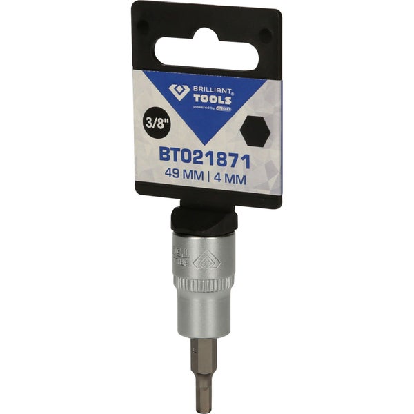 BRILLIANT TOOLS 3/8 Innensechskant Bit-Stecknuss 4 mm - BT021871