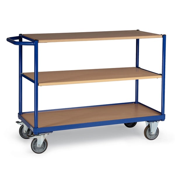 Servierwagen mit drei Regalböden und Rollen
