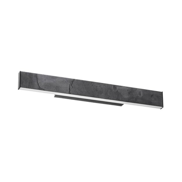 quitani LED Wandleuchte, Wandlampe Innen Zino (Modern) in Alu aus Stein (1 flammig ) - Wandstrahler Wandbeleuchtung Schlafzimmer / Wohnzimmer Flurleuchte