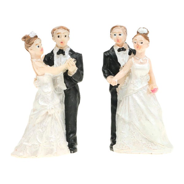 Zwei Brautpaarfiguren für Hochzeitstorten