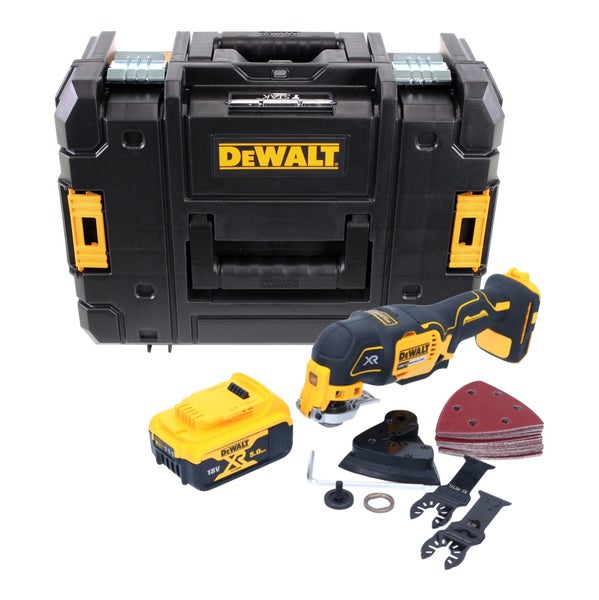 Dewalt Akku-Multifunktionswerkzeug Set mit Werkzeugkoffer, Akku und Zubehör