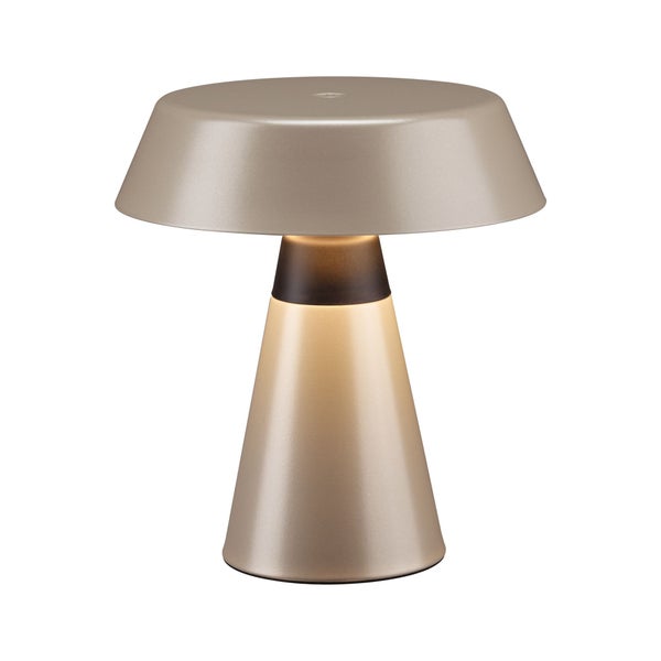 Tischleuchte mit Lampenschirm in Pilzform