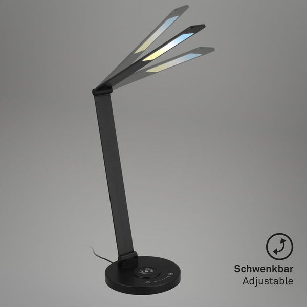 LED Schreibtischlampe Tischlampe Büro Induktive Ladefläche Dimmbar Touch CCT